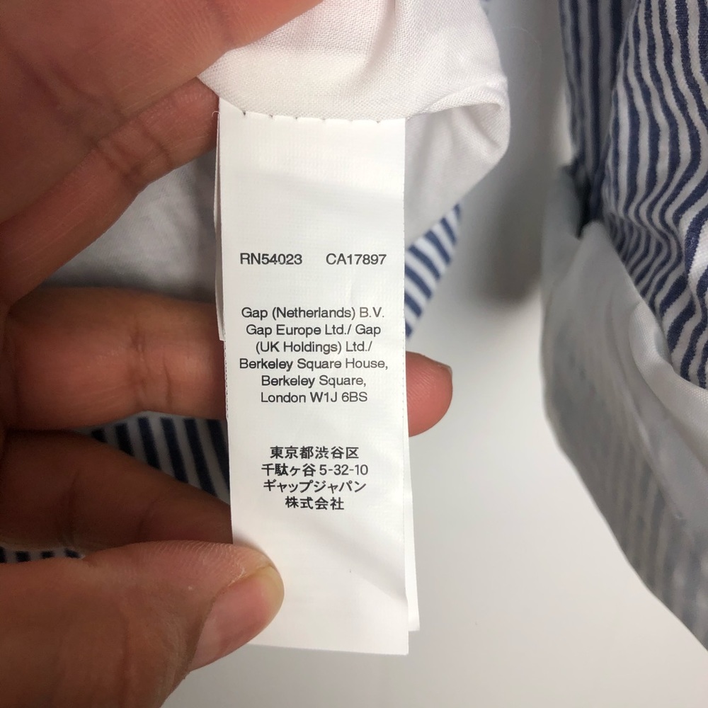 NWT GAP. SEERSUCKER DARCK CHAMBRAY JACKET BLAZER SIZE. 2 - Picture 9 of 16